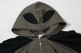spider embroidery hooded jacket and coat men fashion hip hop full zipper hoodies loose outerwear casual streetwear baggy jack - variant style 259846 for streetwear fashion