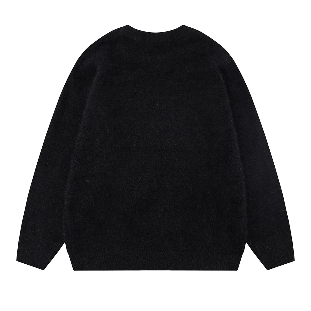 oversized flame jumper with bold print, ideal for photo-ready Y2K streetwear layering, street fashion menswear trend for seas