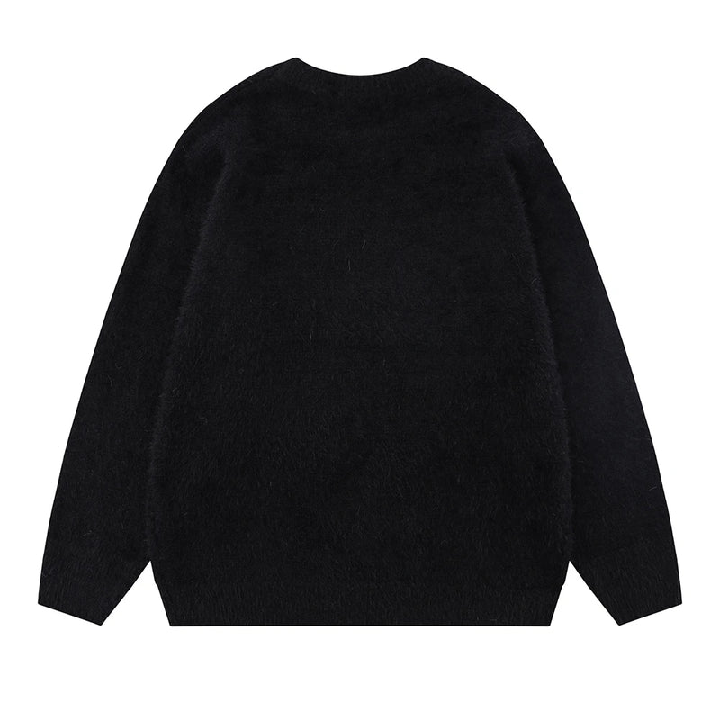 oversized flame jumper with bold print, ideal for photo-ready Y2K streetwear layering, street fashion menswear trend for seas