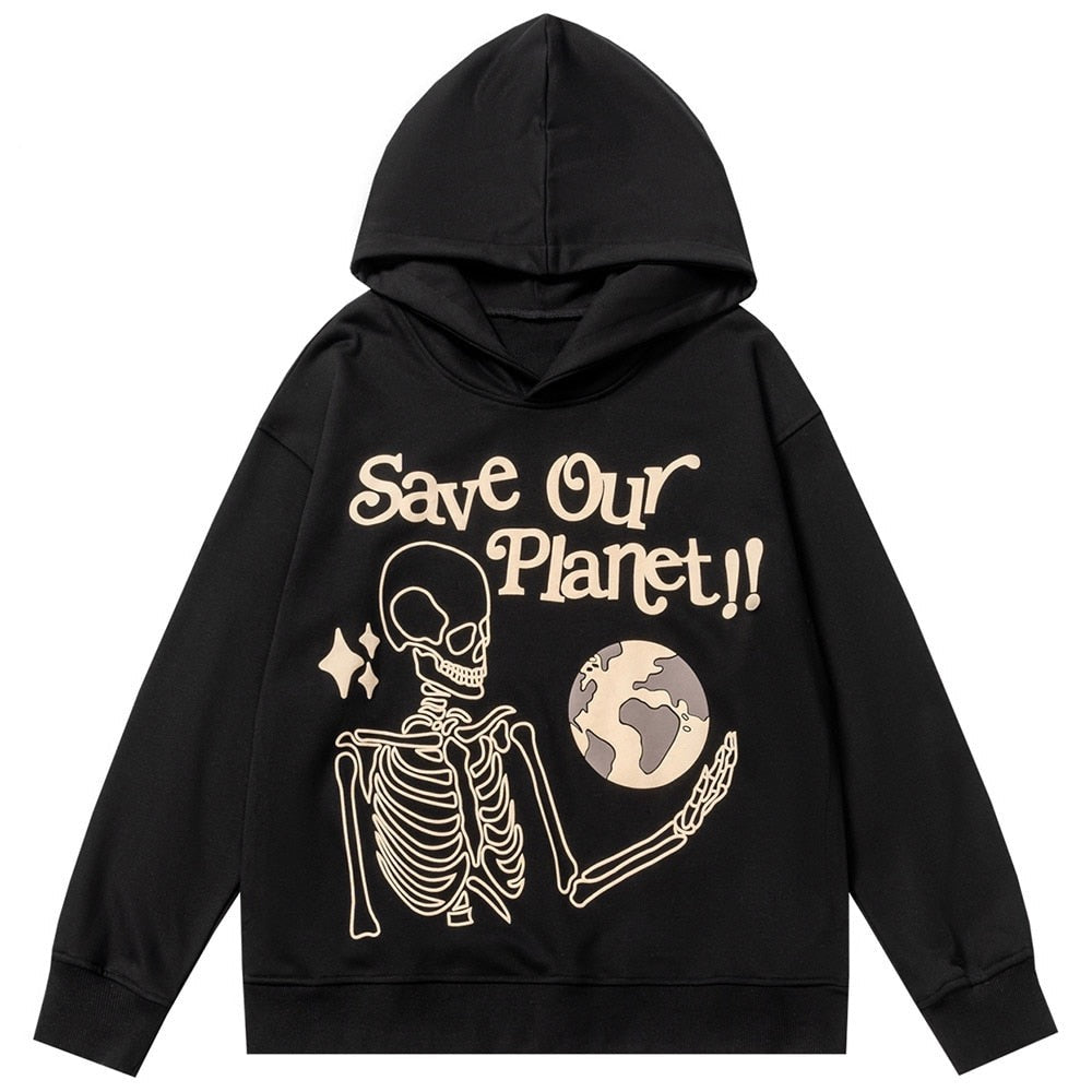"Save Our Planet" Graphic Unisex Streetwear Vintage Women Men Y2K Hoodie