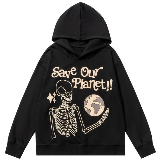"Save Our Planet" Graphic Unisex Streetwear Vintage Women Men Y2K Hoodie