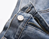 fashion loose streetwear denim jeans new casual wide legs straight jean pants hip hop tassel joggers baggy jeans men clothing unique joggers style 431