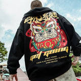Japanese Streetwear Graphic Print Mens Hoodies Harajuku Fashion Fleece