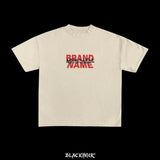 Skater Sticker Tee – Bold Flame Font Graphic Throwback Style
