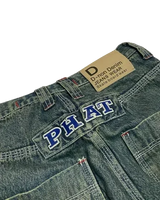 high street casual trousers punk style wide leg pants gothic classic vintage straight pantsy2k baggy letter print women jeans stacked flare jeans