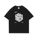 Cyberpunk Crying character – Summer High Street Cube Letter Printed T Shirt Men Casual Lo
