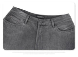2024 autumn and winter new carbon ash wash worn jeans
