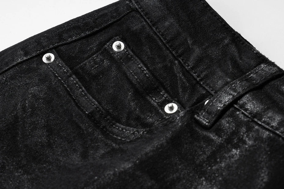 hi street flared jeans men broken patchwork denim pants streetwear harajuku luxury designer black jeans trousers male unique jeans style 357