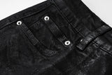 hi street flared jeans men broken patchwork denim pants streetwear harajuku luxury designer black jeans trousers male unique jeans style 357