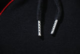 Retro Distressed Graffiti Letter Embroidery Washed Black Sweatshirts M