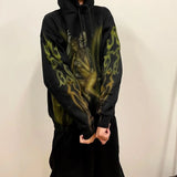 Y2K Womens Clothing Hoodies Sweatshirt Long Sleeve Pullover High Stree