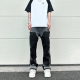 color washed denim mens jeans pants fashion graffiti patchwork loose biker red jeans streetwear hip hop casual straight pants unique jeans style 5193