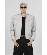 leather varsity jacket, cold weather layer, hip hop