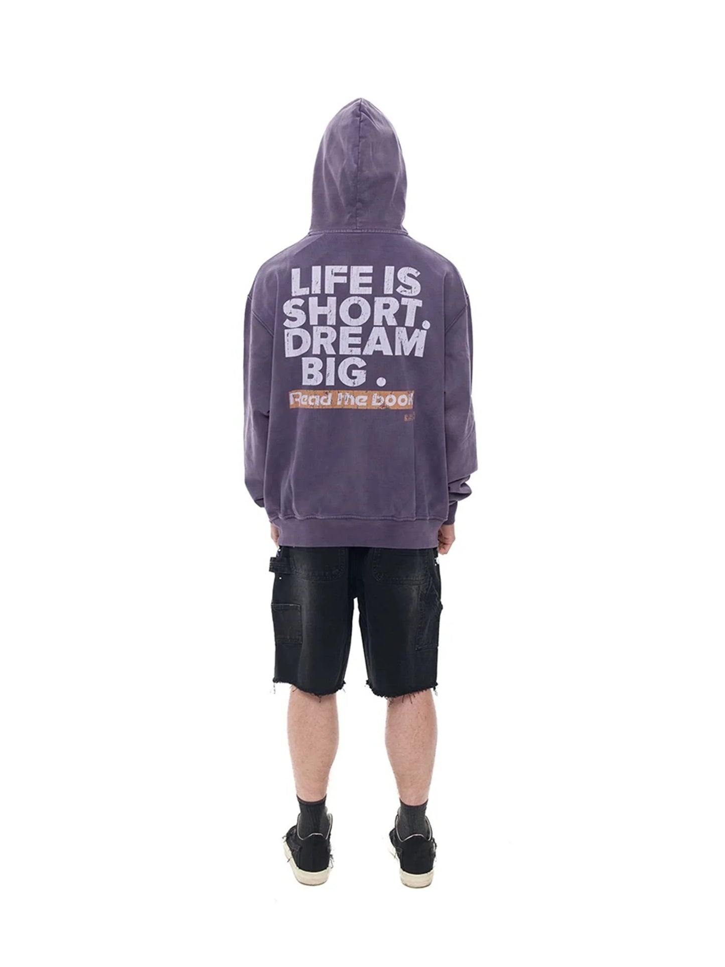 FP Brand Fashion New REEBORN Cracked Slogan Print High-Street Oversized Casual Cotton Hoodie Sweatshirt