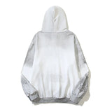 High Street Tie Dye Letter Embroidery Terry Hooded Hoodies For Men And