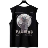 Cyberpunk Tribal flames – Summer Goth Astronaut Print Sleeveless T Shirt For Men Hip H