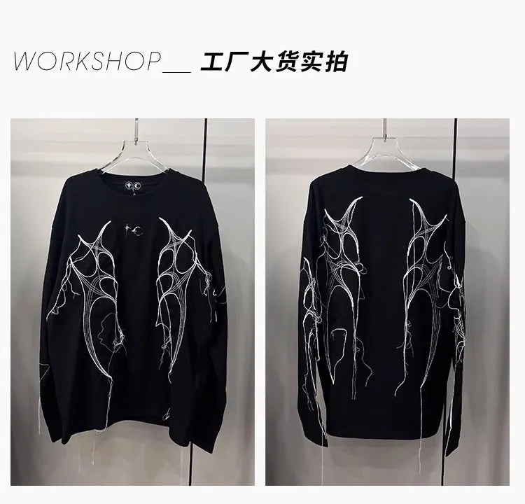 Vaporwave Fashion – New Arrival 2024 Men Thug Club Tassels T Shirts T Shirt – Edgy Streetwear for All Genders