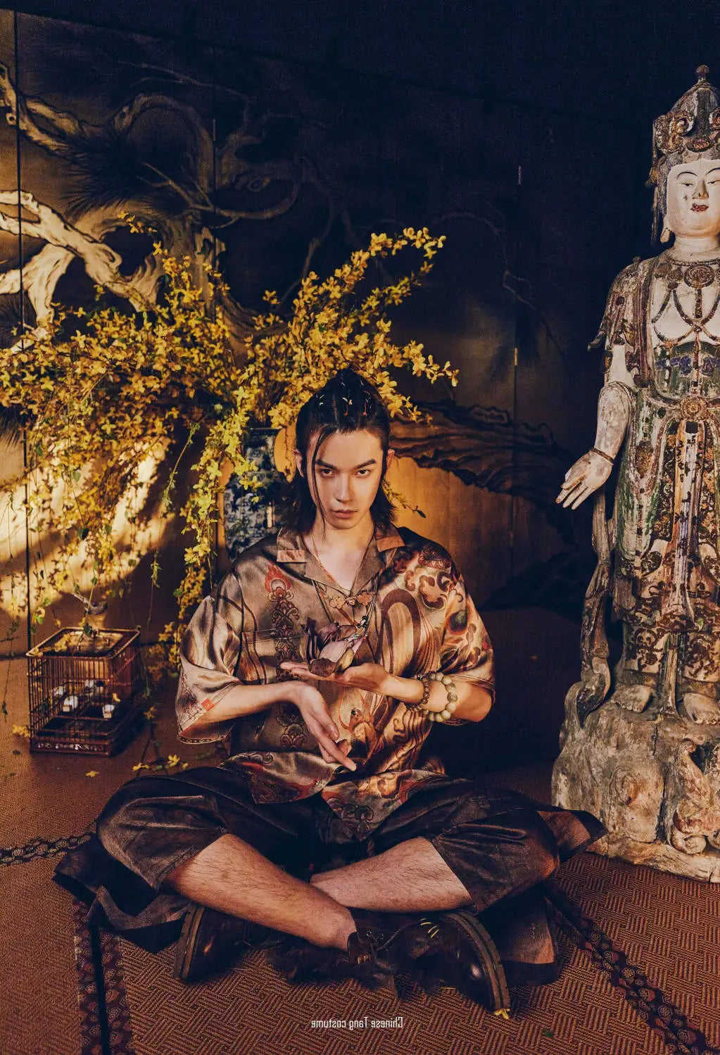 Dunhuang Feitian new Chinese style national trend printed casual short-sleeved