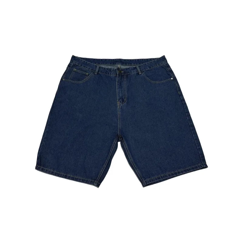 mens plus size denim jeans shorts casual high street straight jeans hip hop streetwear basic short joggers pants men clothing unique joggers style 4088