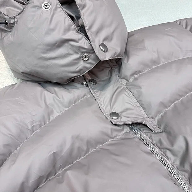 Winter hooded down jacket thickened