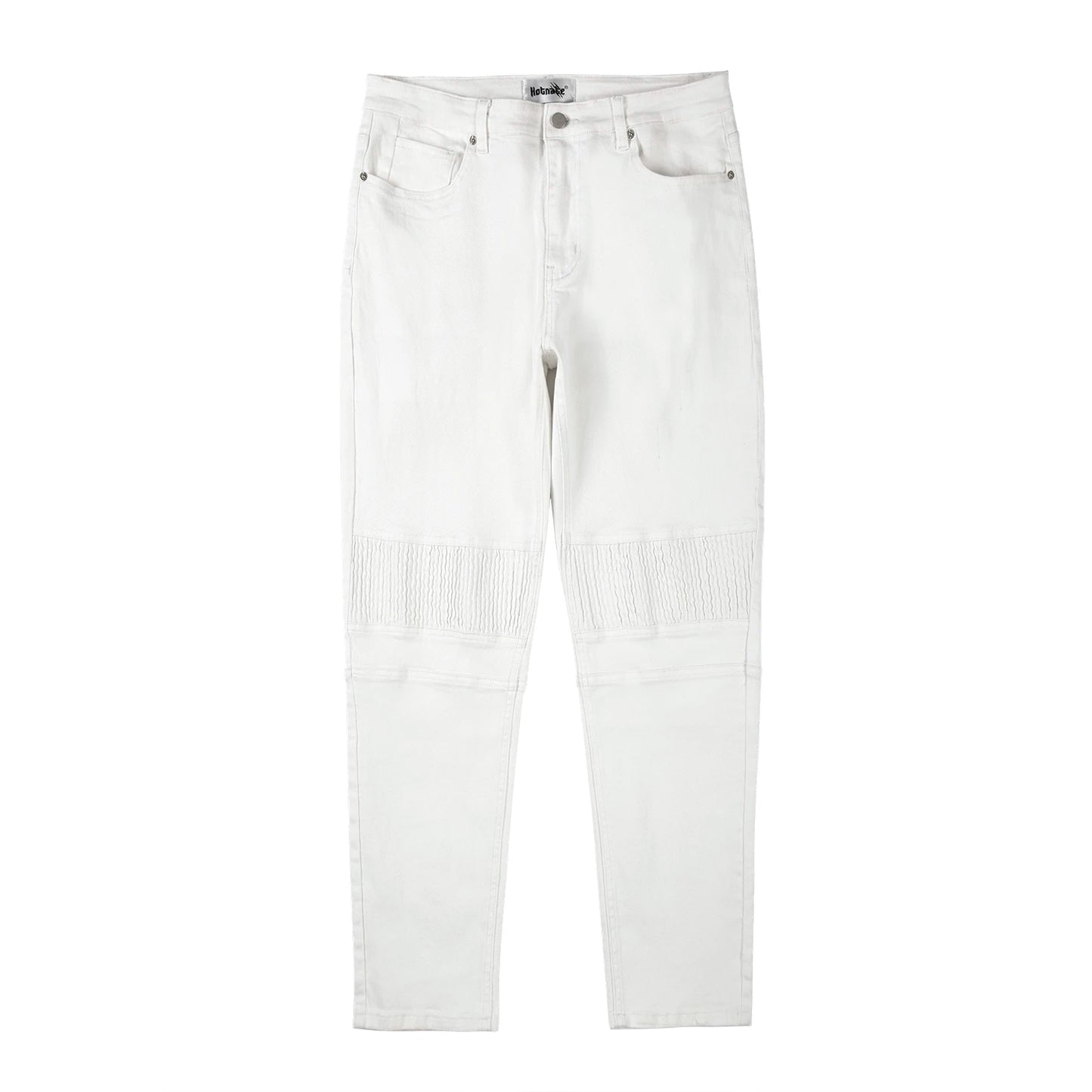 high street white knee pleated vertical stripe elastic fit skinny jeans male casual small leg jeans pants slim mens clothing unique jeans style 3653