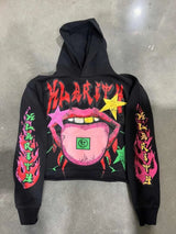 Colorful Harajuku-inspired hoodie with anime artwork