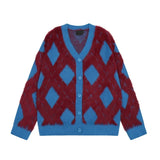 varsity flame knitwear, statement sweater, cozy knitwear for men, oversized grunge aesthetic winter top