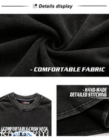 Cyberpunk Graphic Tee – Rainbowtouches Washed T Shirt Long Sleeve Vintage – Modern Streetwear for Everyone