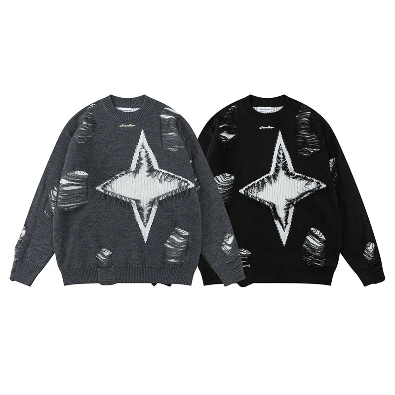 unisex flame knitwear, statement piece, trendy streetwear apparel for men and women
