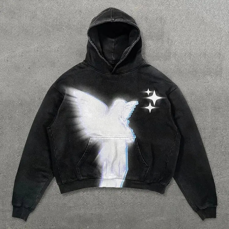 Trapwear Streetwear – Harajuku Oversized Vintage God Letter Print Hoodies Women – Streetwear Fashion for Men & Women