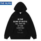 Men Hip Hop Hoodie Sweatshirt Streetwear 2024 Autumn Letter Graphic Ho