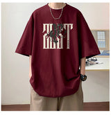 Y2k Crying character – 2024 New American Letter Print Short Sleeve Tee Shirt Mens