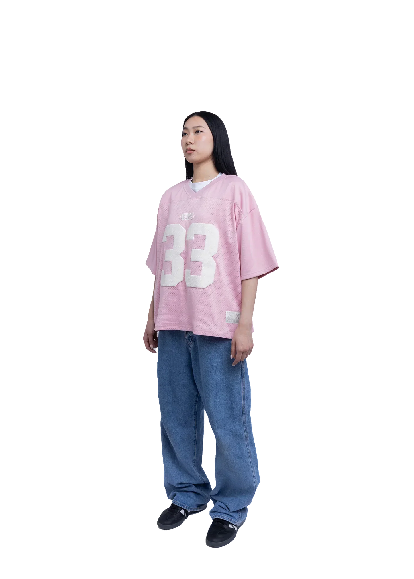 Cyberpunk Streetwear top – Trendy Oversize Pink 33 Graphic T Shirts Jersey College T Sh