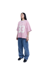 Cyberpunk Streetwear top – Trendy Oversize Pink 33 Graphic T Shirts Jersey College T Sh