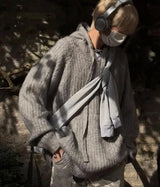 retro flame hoodie, high-street style, oversized streetwear hoodie for men, urban techwear fashion