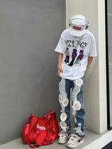 harajuku y2k stars embroidery patchwork ripped holes denim jeans casual straight jean pants mens hip hop streetwear jeans pants unique jeans style 2554