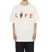 Vintage Retro New Summer Street Wear LIFE Letter Printing High-Street Loose Casual Tops T-Shirt