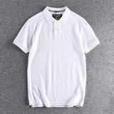 Gothic Vintage print – Summer Mens Polo Shirt Cotton Lapel T Shirt Retro Loose Soli