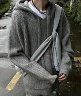 bold graphic pullover, layered streetwear look, soft knit pullover with flame design, y2k fashion statement