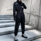 2023 autumn street short sleeve american jumpsuit mens jumpsuit suit motorcycle removable pants hip hop leg pants unique shorts style 4656