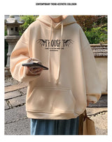 Y2K Vintage Rose Graphic Print Hoodies For Men Goth Fashion Streetwear Clothes Casual Fleece Hip Hop Loose Pullover Sweatshirts