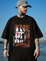Y2k Barcode glitch – Hip Hop Panda Graphic Printed T Shirt For Men Summer Casual