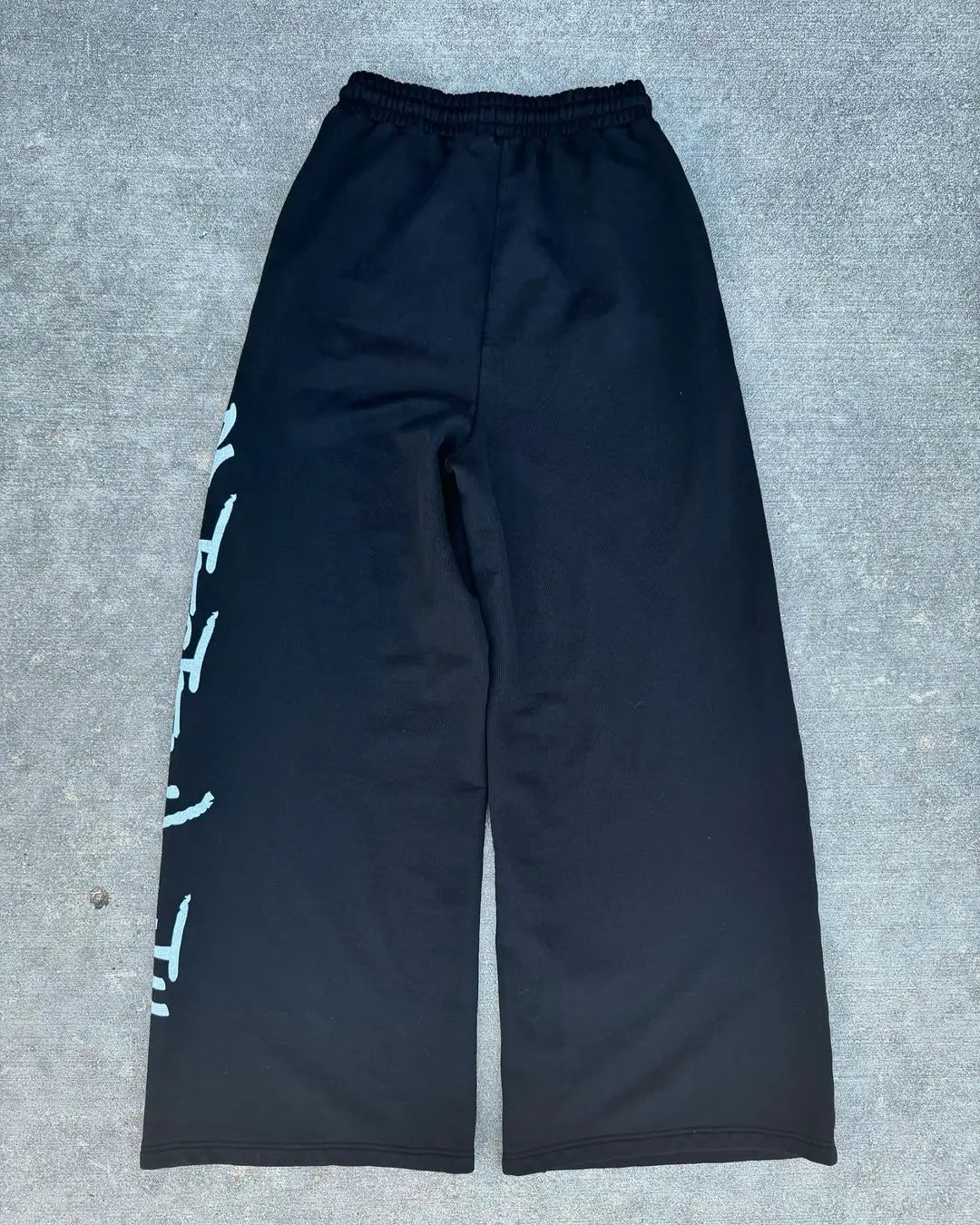 street wear mens black and red fashionable loose pants y2k straight leg cotton pants sport simple side letter casual pants unique default style 2423