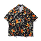 "Orange Flowers" Unisex Men Women Streetwear Graphic Shirt Daulet Apparel