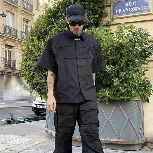 Frog Drift 22SS Streetwear Loose Oversized High Street Niche Advanced Sense Best Quality Vintage Half Sleeve Tops Shirt For Men