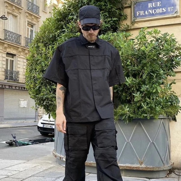 Frog Drift 22SS Streetwear Loose Oversized High Street Niche Advanced Sense Best Quality Vintage Half Sleeve Tops Shirt For Men