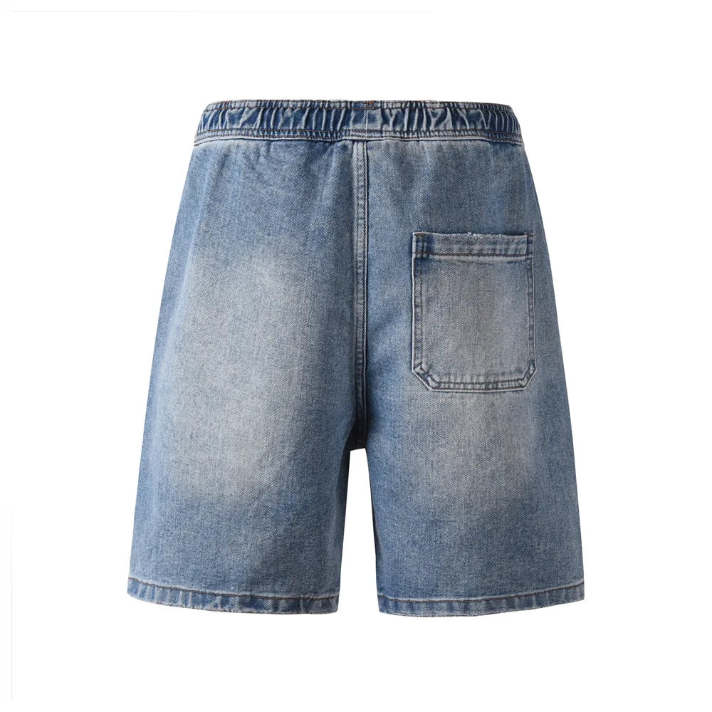 frog drift fashion street style best quality loose simple casual clothing streetwear drawstring pants jeans shorts for men women unique jeans style 361