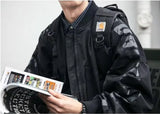 retro baseball bomber, daily drip outerwear, casual outfit