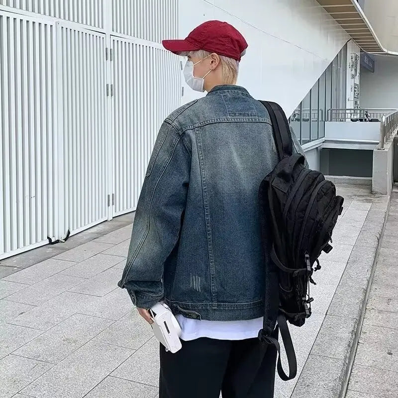 minimalist streetwear jacket, bold fashion piece, aesthetic