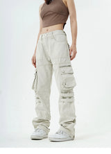 hip hip pants retro cargo harem pant streetwear side pockets harajuku joggers unisex new casual loose straight cotton trousers unique joggers style 2816